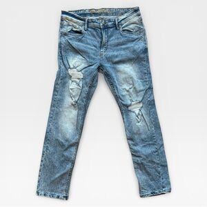 Tc & Co Men's Slim Fit Ripped Distressed Denim Jeans